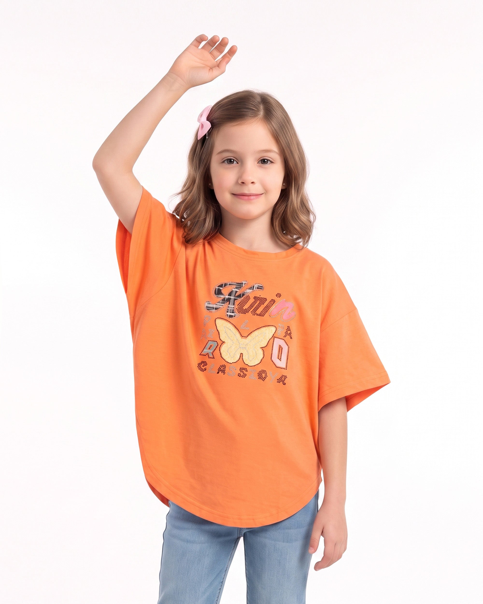 Valuables Girls' Half Sleeve Printed T-Shirt