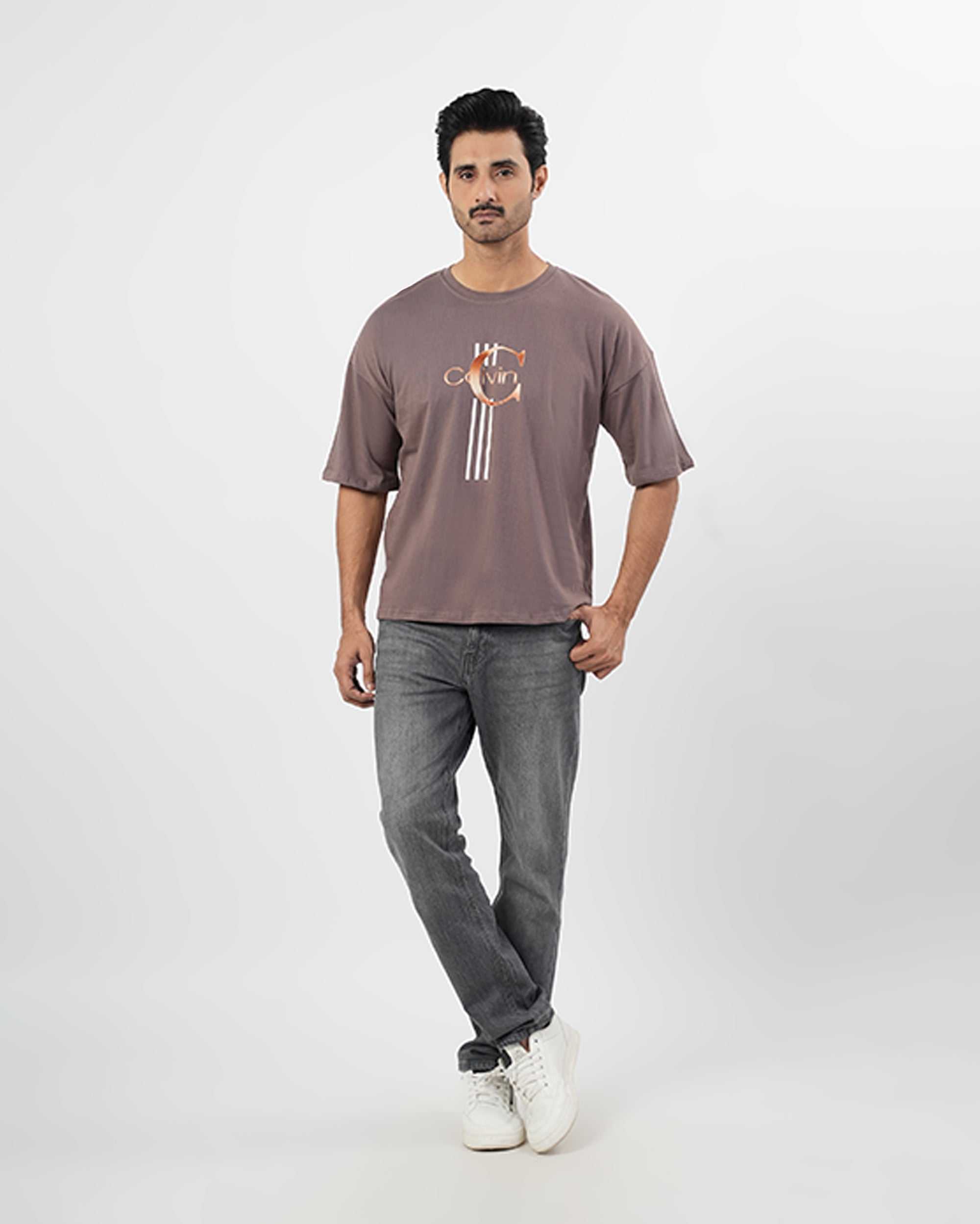 Men's Printed Drop Shoulder T-Shirt