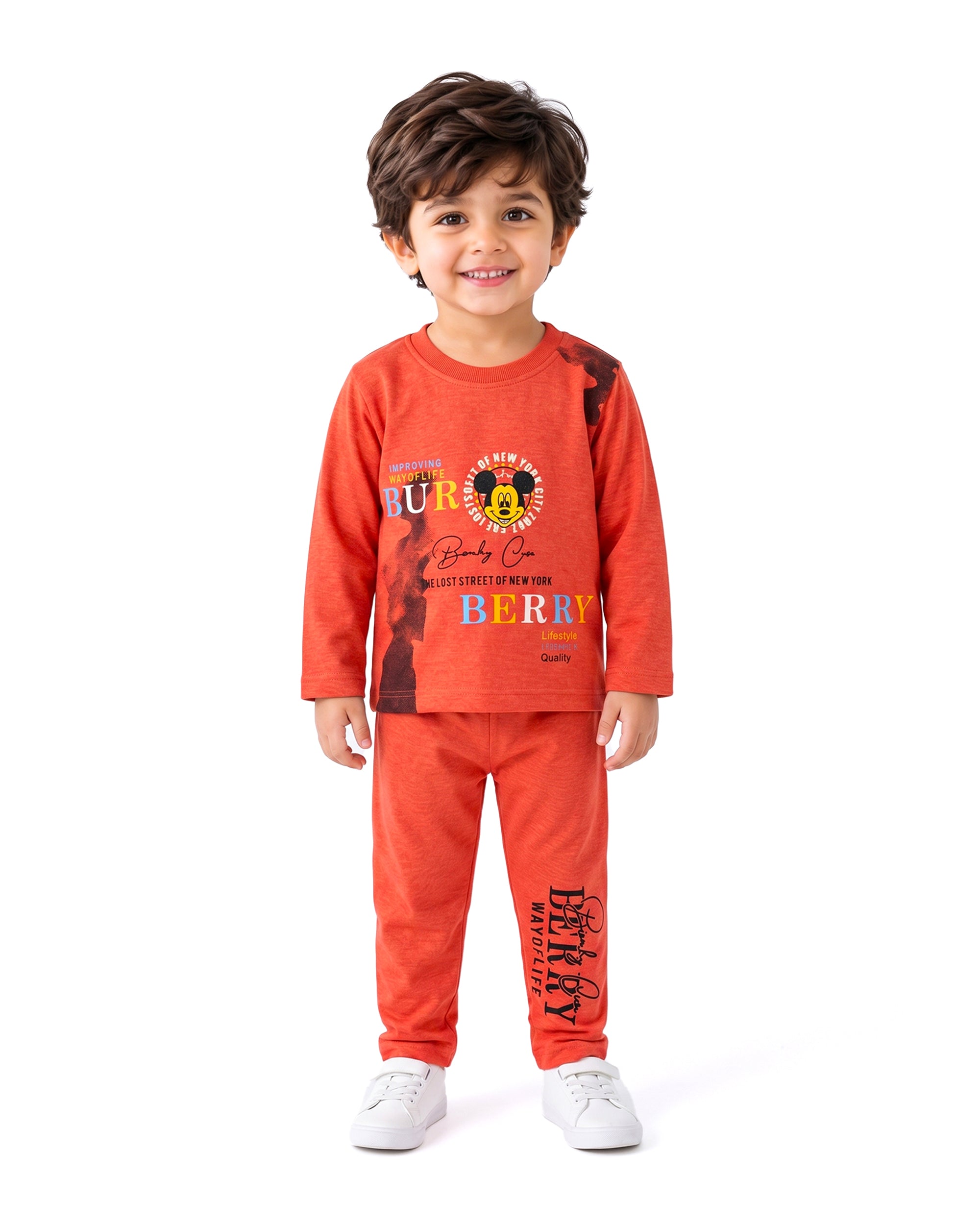 Valuables Boys Printed Full Sleeves Suit