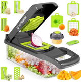 Kitchen Ideas Veggie Slicer 16 Pcs - Grey, Knives & Cutting Board, Chase Value, Chase Value