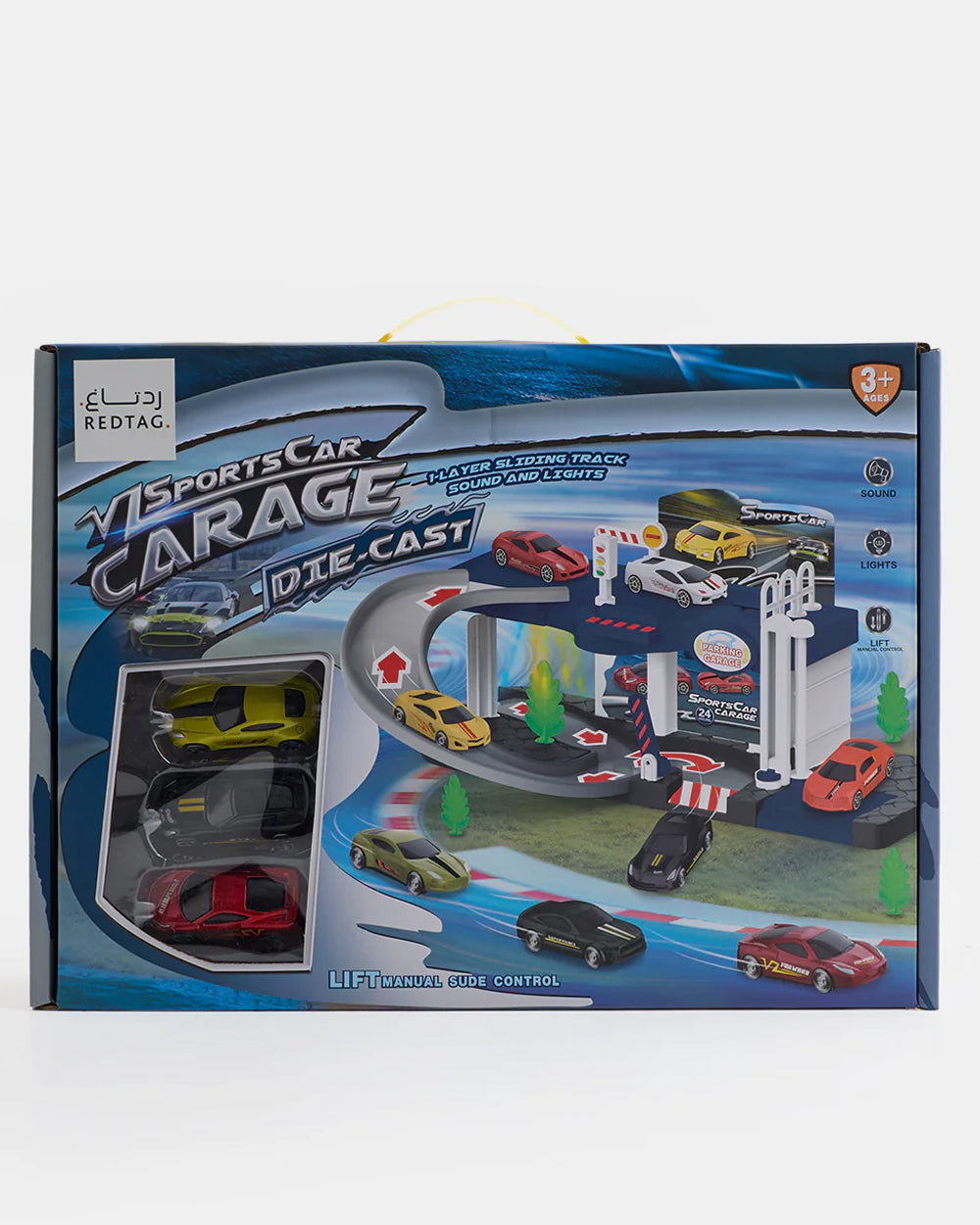 Die-Cast Parking Lot with Car
