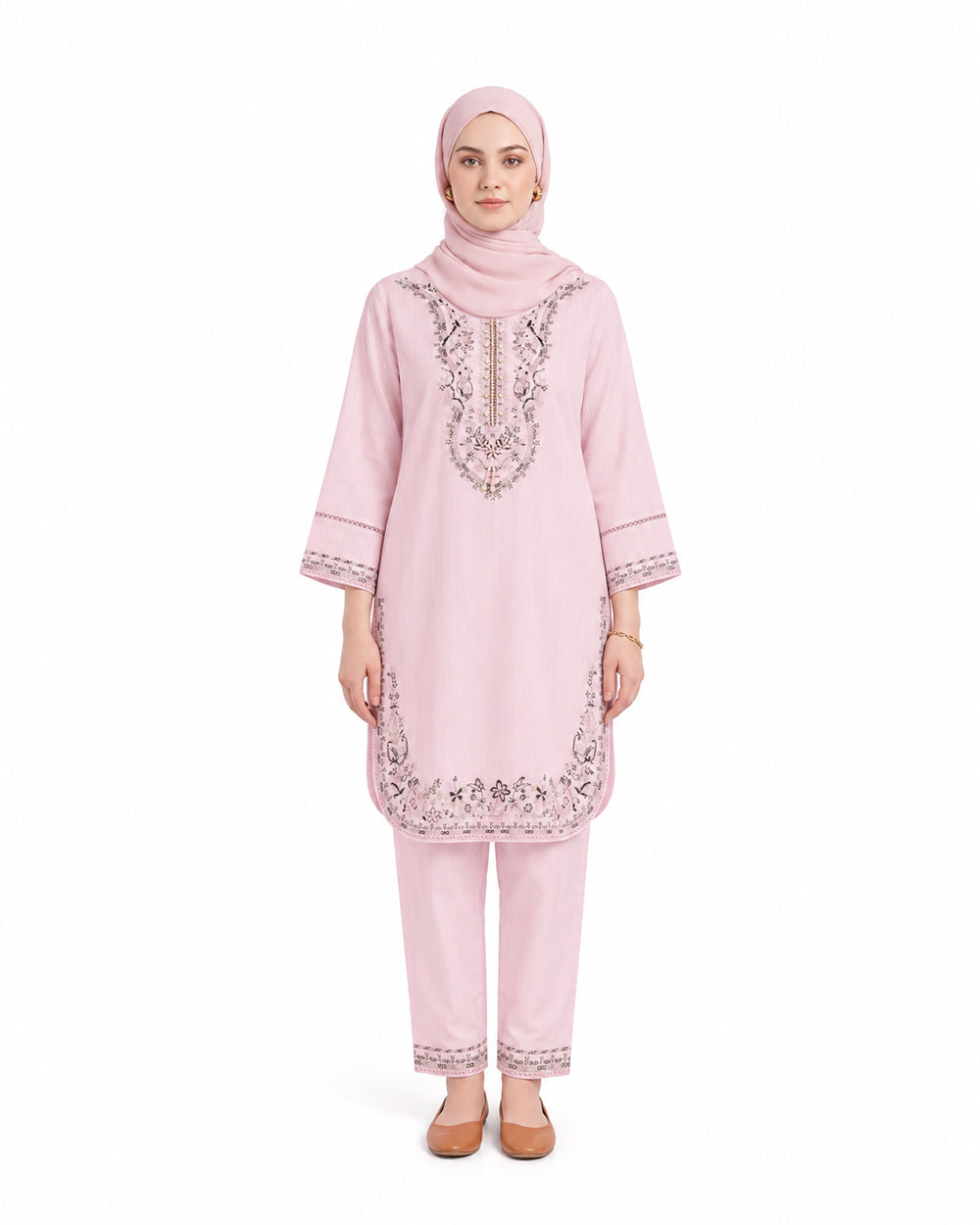 Valuables Women's Embroidered Suit - 2 Pc