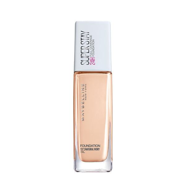 Maybelline New York Superstay 24h Full Coverage Foundation, 112 Natural Ivory, Foundation, Maybelline, Chase Value