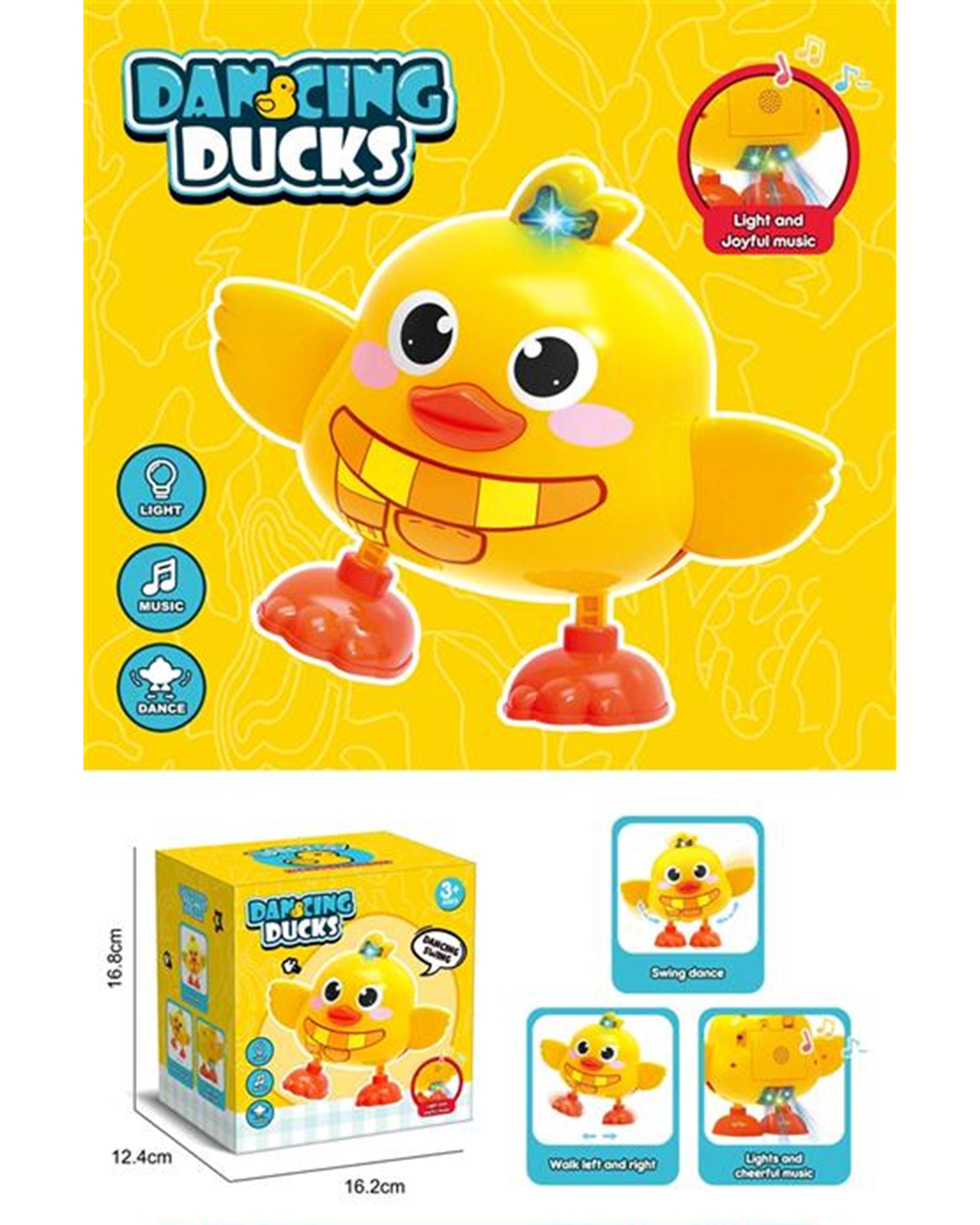 Battery Operated Dancing Duck Toy with Light & Music