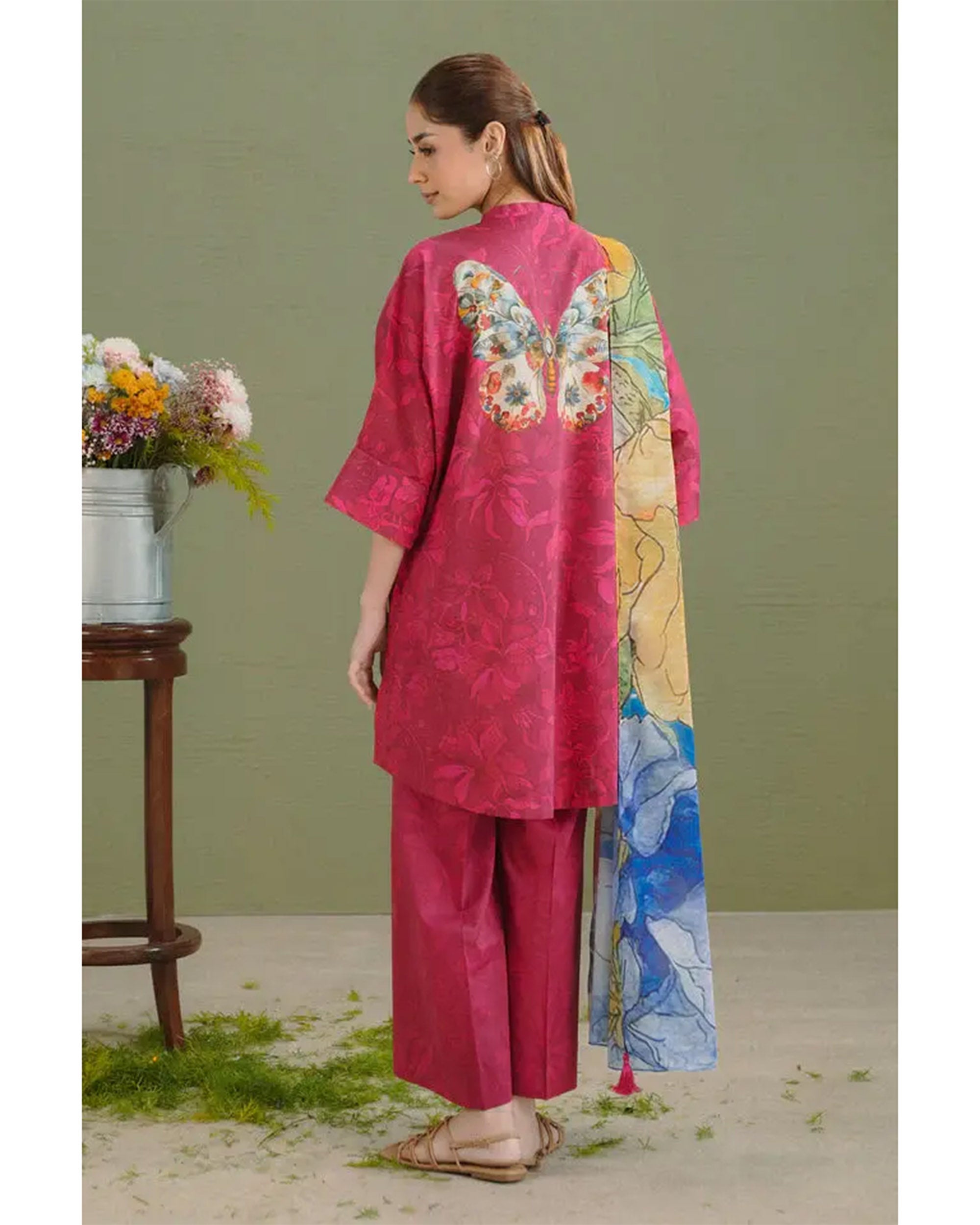 Women's Printed Suit 3-Pc - Inspired by Zara Shah Jahan - 7