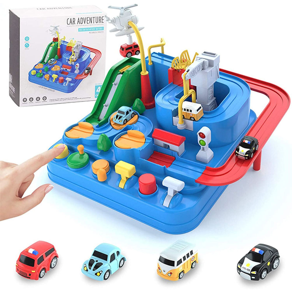 Kids Race Track Big Car Adventure Toy - Multi Color, Non-Remote Control, Chase Value, Chase Value