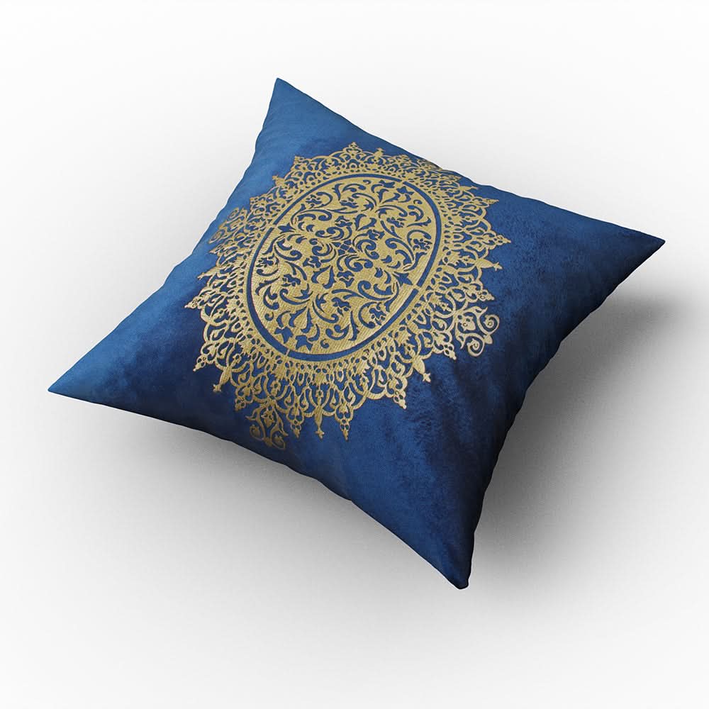 Velvet Stripes Cushion - Dark Blue, Cushions & Pillows, Chase Value, Chase Value