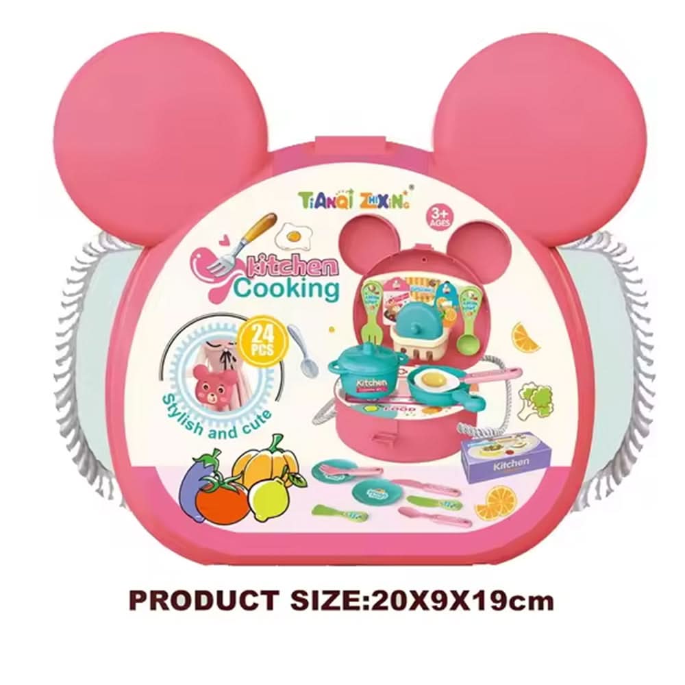 Kitchen Backpack Set 24pcs - Multi Color, Kids Cosmetic & Kitchen Sets, Chase Value, Chase Value
