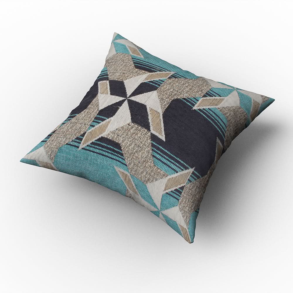 Jacquard Cushion - Sea Green, Cushions & Pillows, Chase Value, Chase Value