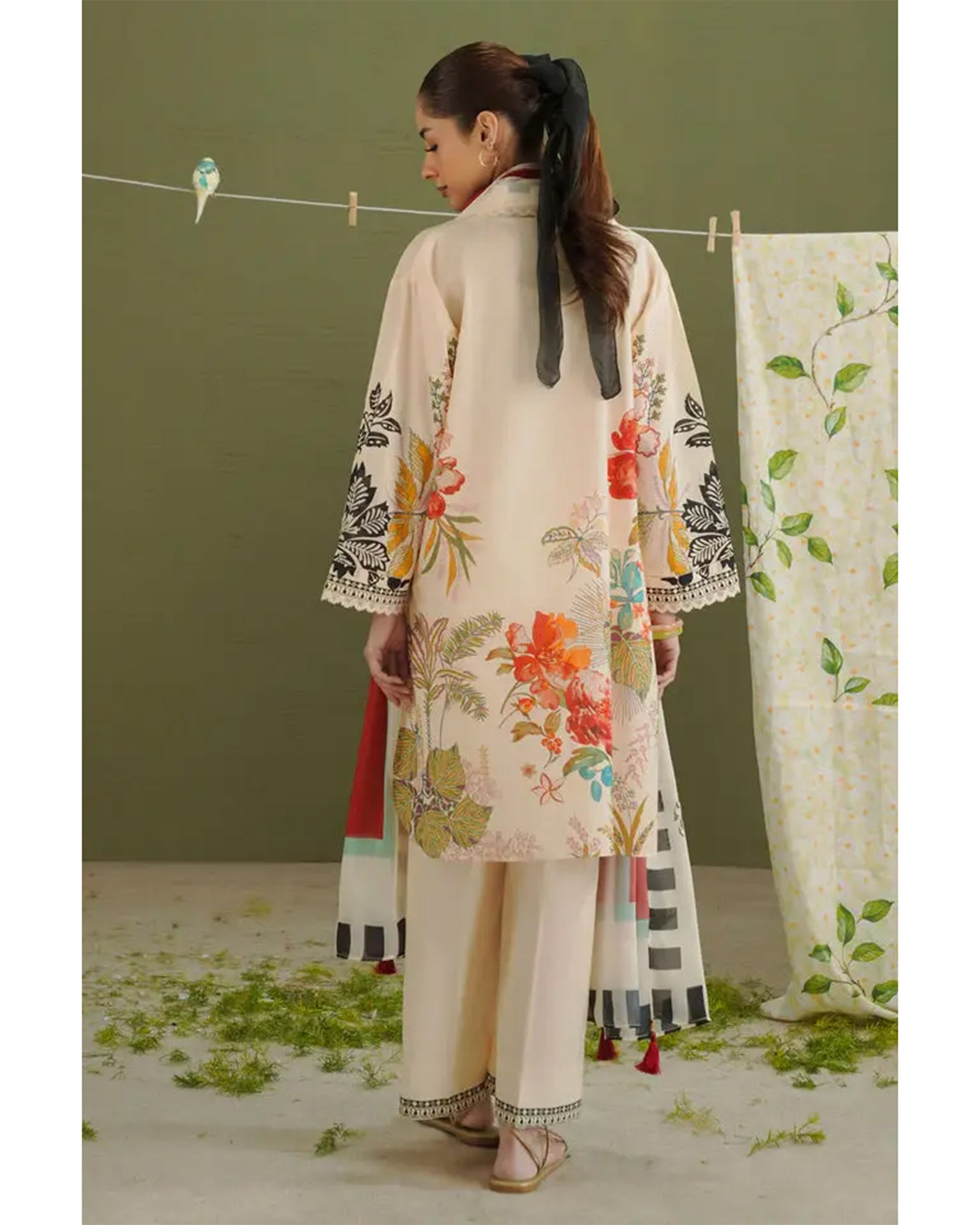 Women's Printed Suit 3-Pc - Inspired by Zara Shah Jahan - 3