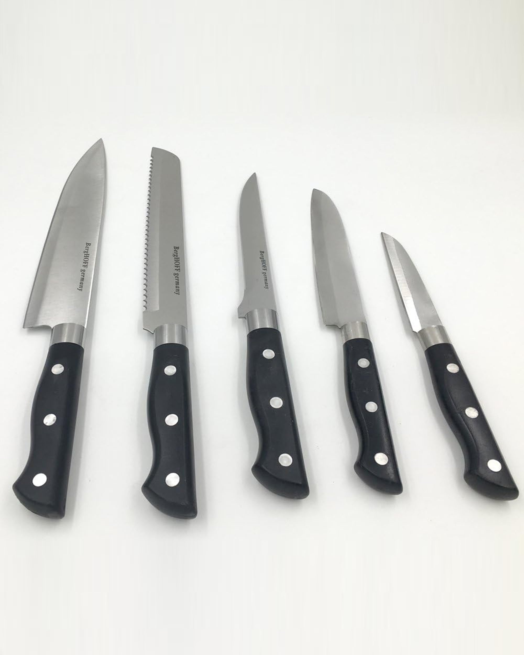 Knife Set 8 Pcs with Chopper, Knives & Cutting Board, Chase Value, Chase Value