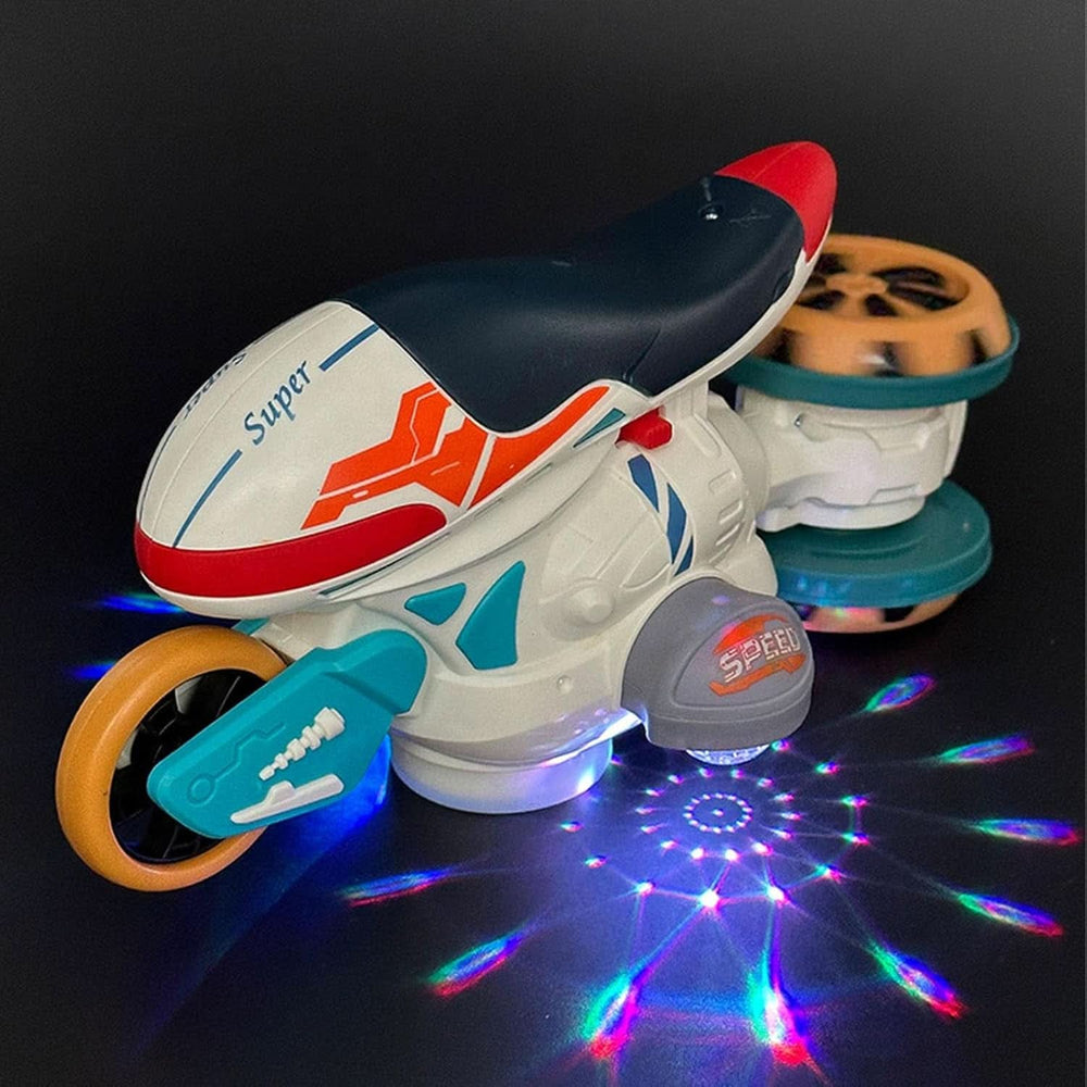 Battery Operated  Drift Motor With Light & Music - White, Non-Remote Control, Chase Value, Chase Value