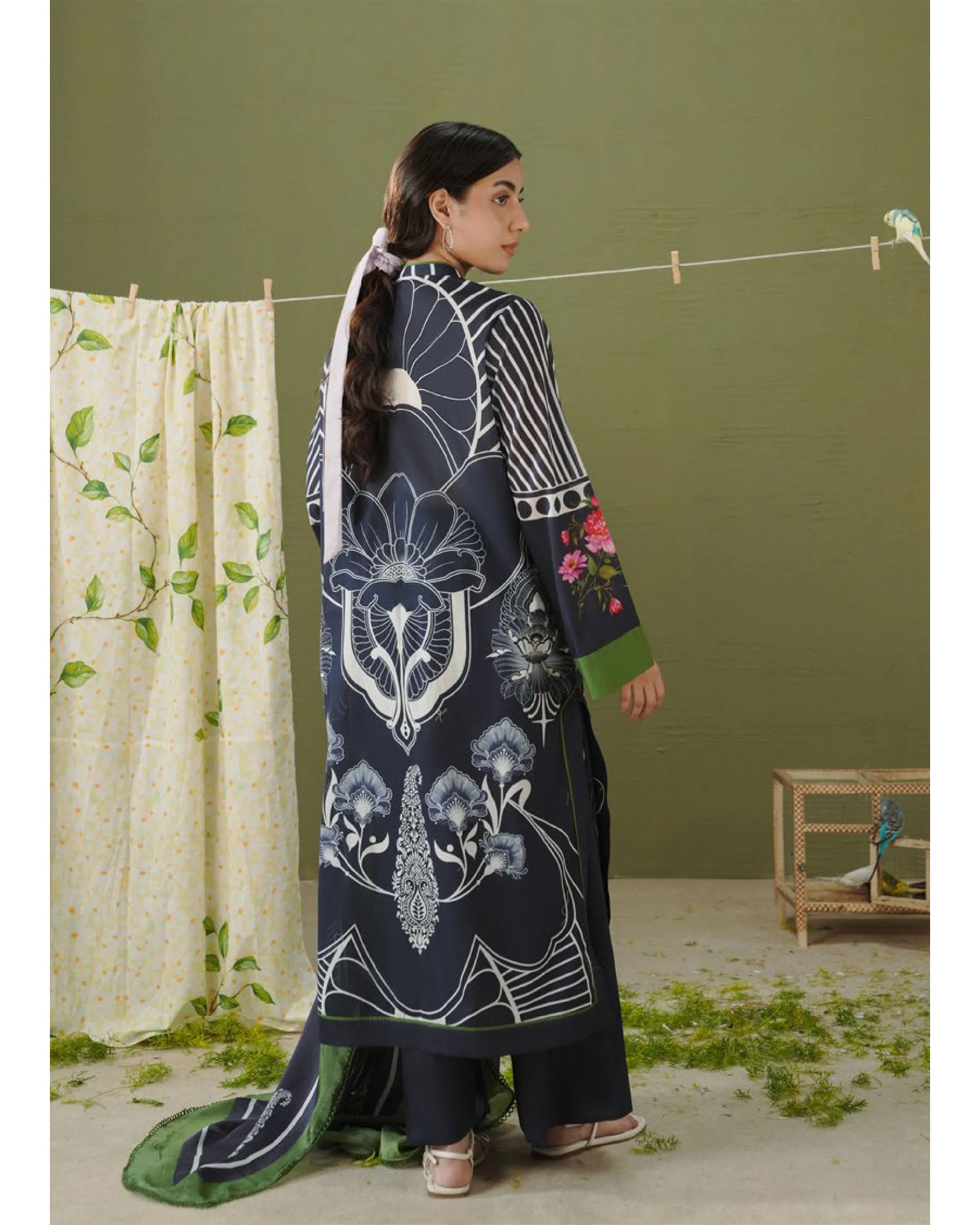 Women's Printed Suit 3-Pc - Inspired by Zara Shah Jahan - 4