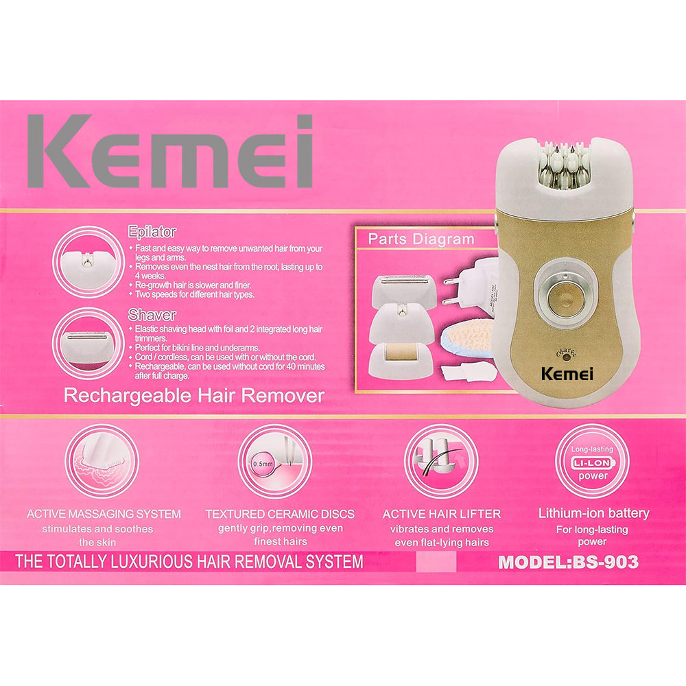 Kemei Lady Epilator 4IN1 KM-903, Shaver & Trimmers, Kemei, Chase Value
