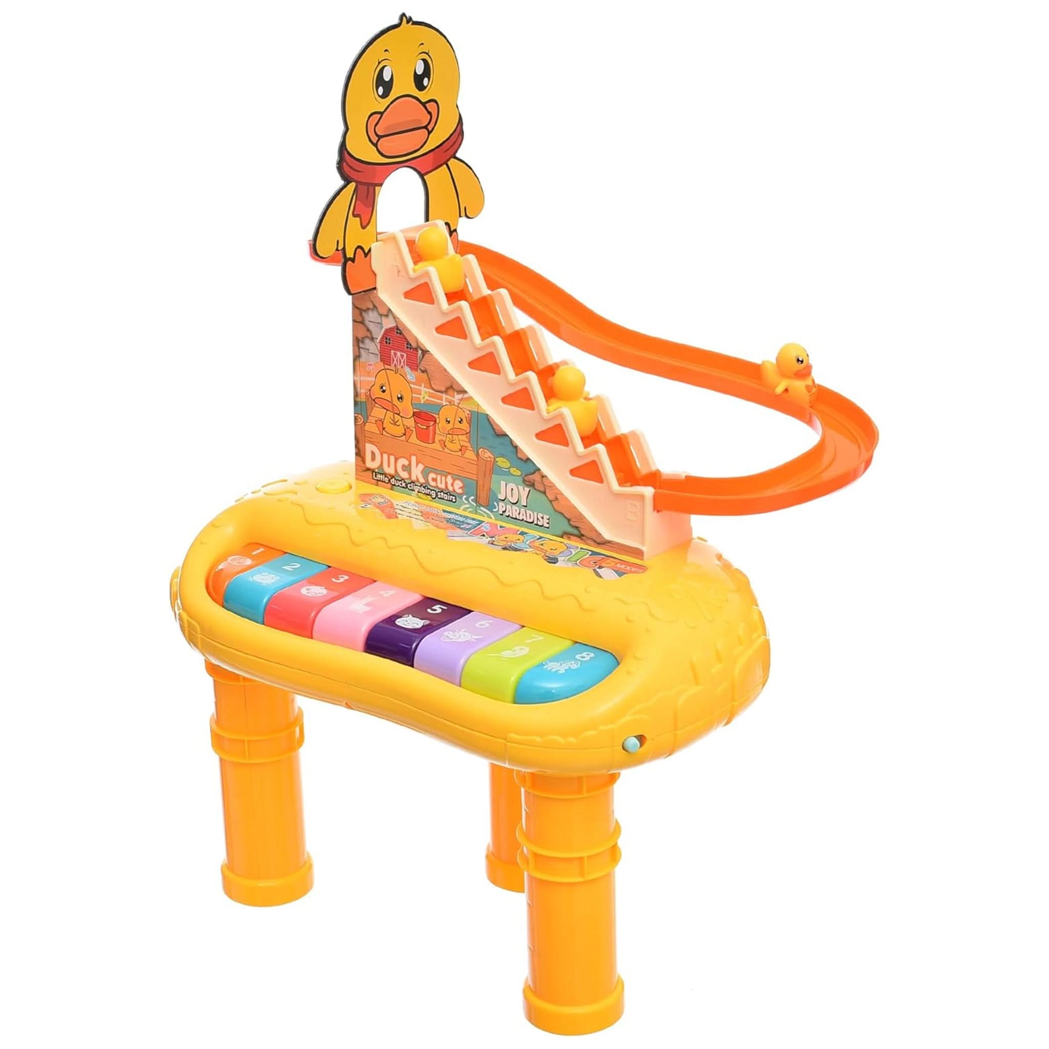 Battery Operated Musical Keyboard, Little Duck Climbing Stairs Musical Instrument Toys, Musical Toys, Chase Value, Chase Value