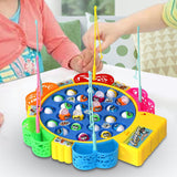 Battery Operated  Fishing Game With Music 15 Pcs - Multi Color, Non-Remote Control, Chase Value, Chase Value