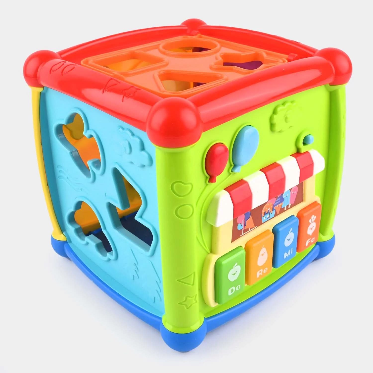 Huanger Fancy Cube With Light & Music - Multi Color, Musical Toys, Chase Value, Chase Value
