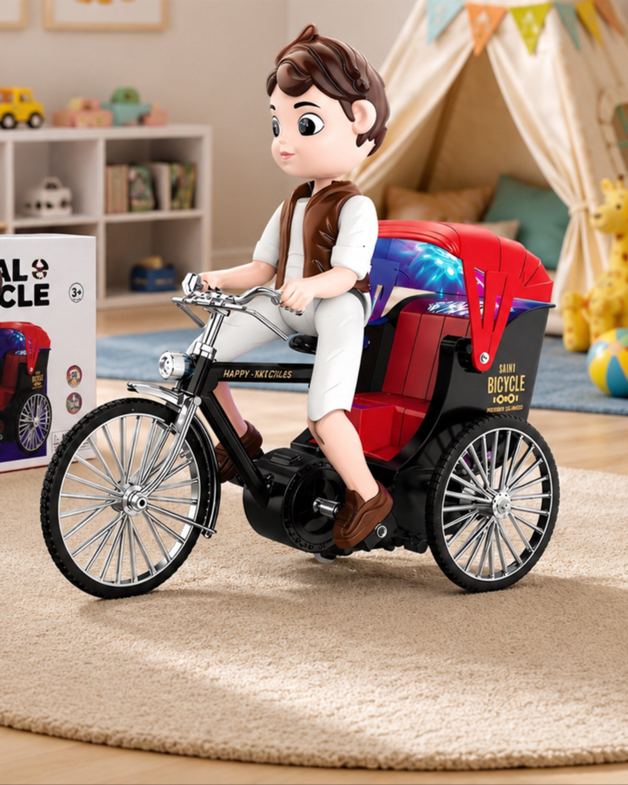 Battery Operated Tricycle Toy with Light & Music