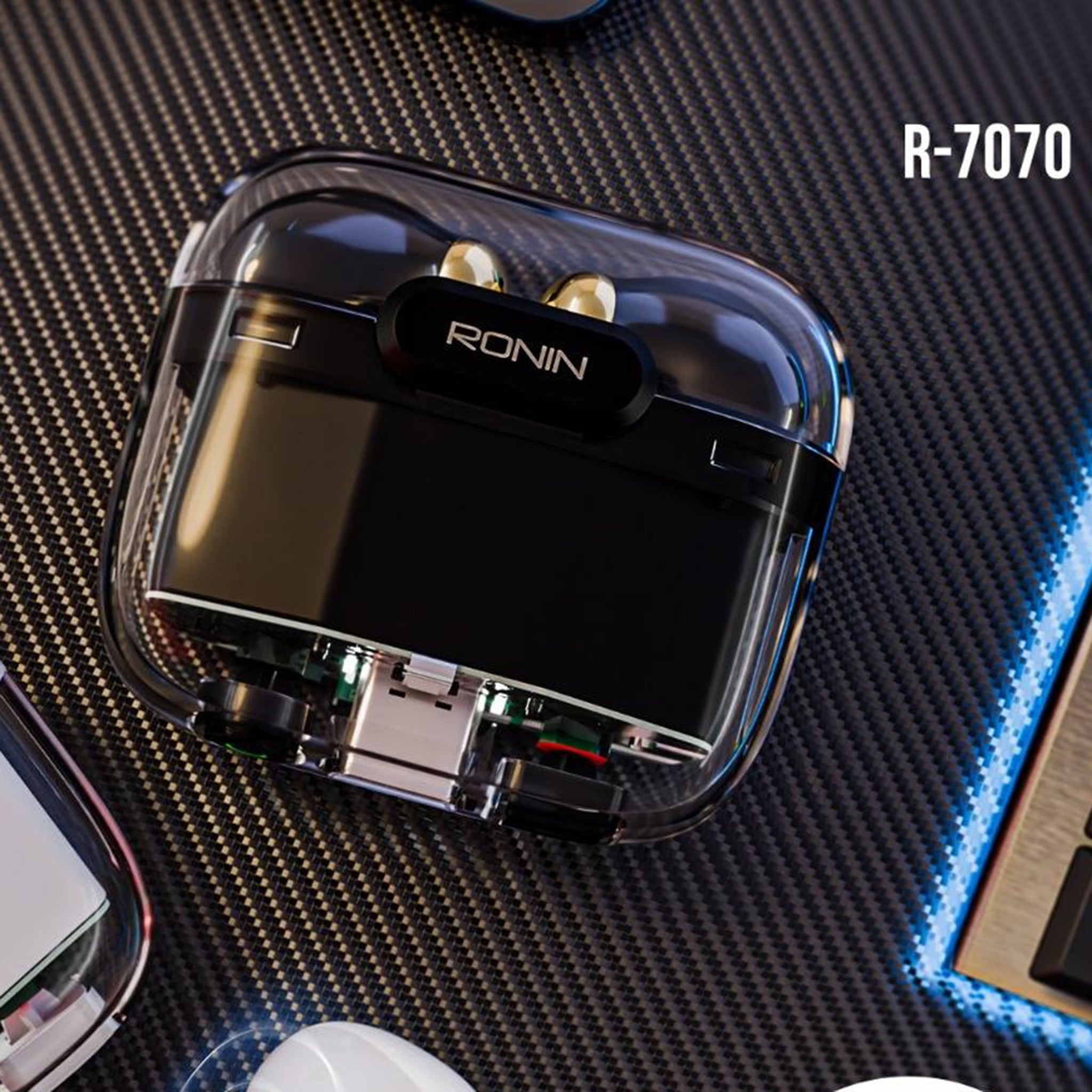 Ronin Earbud Snap R-7070 - Black, Airbuds, Ronin, Chase Value