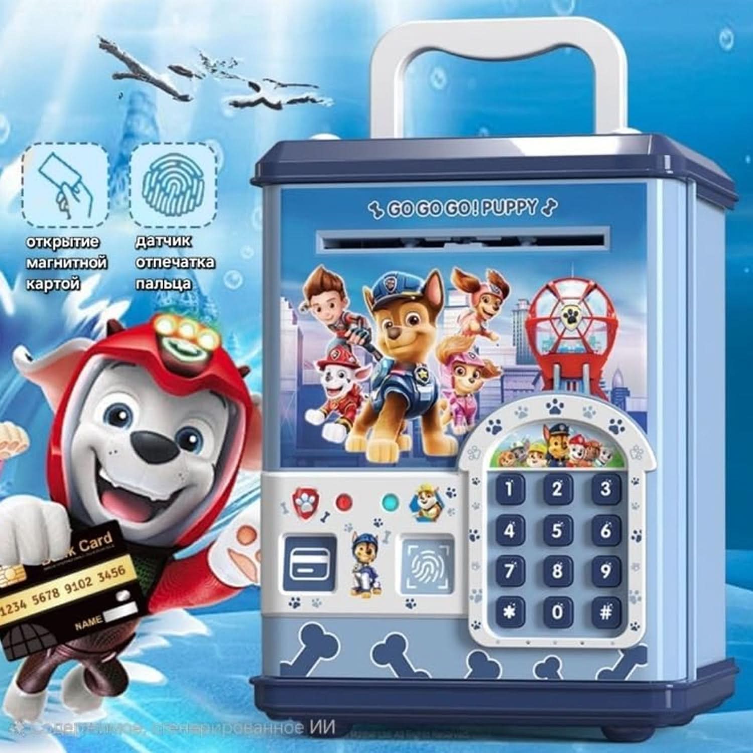 Imported Kids ATM Passwords Unlock Machine Bank Saving For Kids, Educational Toys, Chase Value, Chase Value