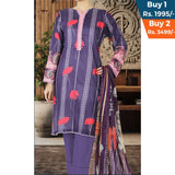 Valuable Cotton Digital Unstitched 3Pcs Suit - 2, Women, 3Pcs Shalwar Suit, Chase Value, Chase Value