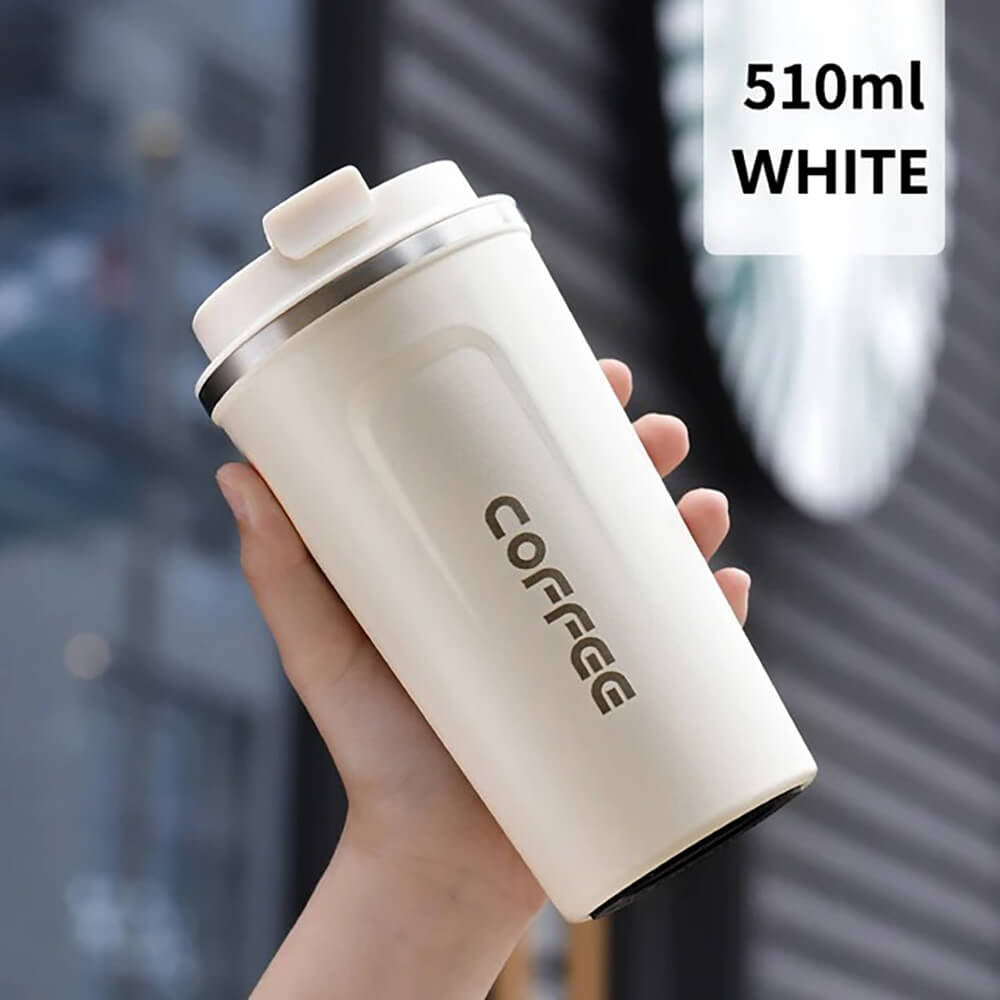 Stainless Steel Vacuum Temperature Coffee Mug - Off White, Water Bottle, Chase Value, Chase Value