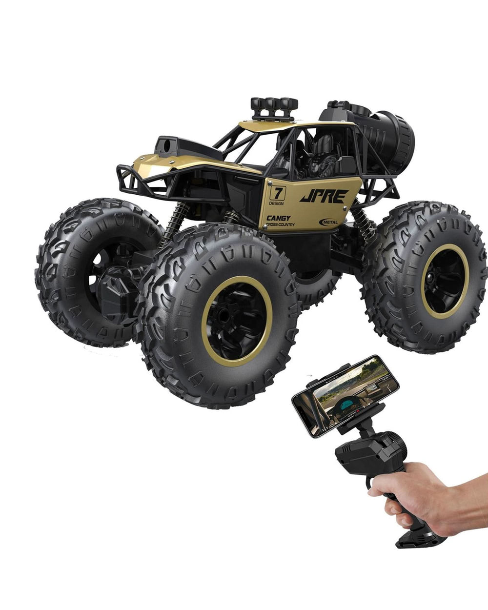 Remote Control METAL JEEP BIG WHEEL 1:18 2.4GHz With SPRAY & LIGHT, Remote Control, Chase Value, Chase Value