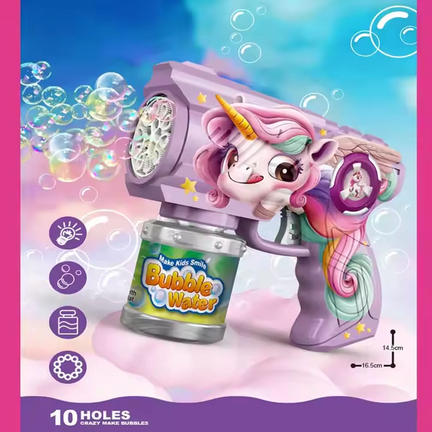 Kids Automatic Electric Gatling Bubble Machine Gun, Weapon Toys, Chase Value, Chase Value