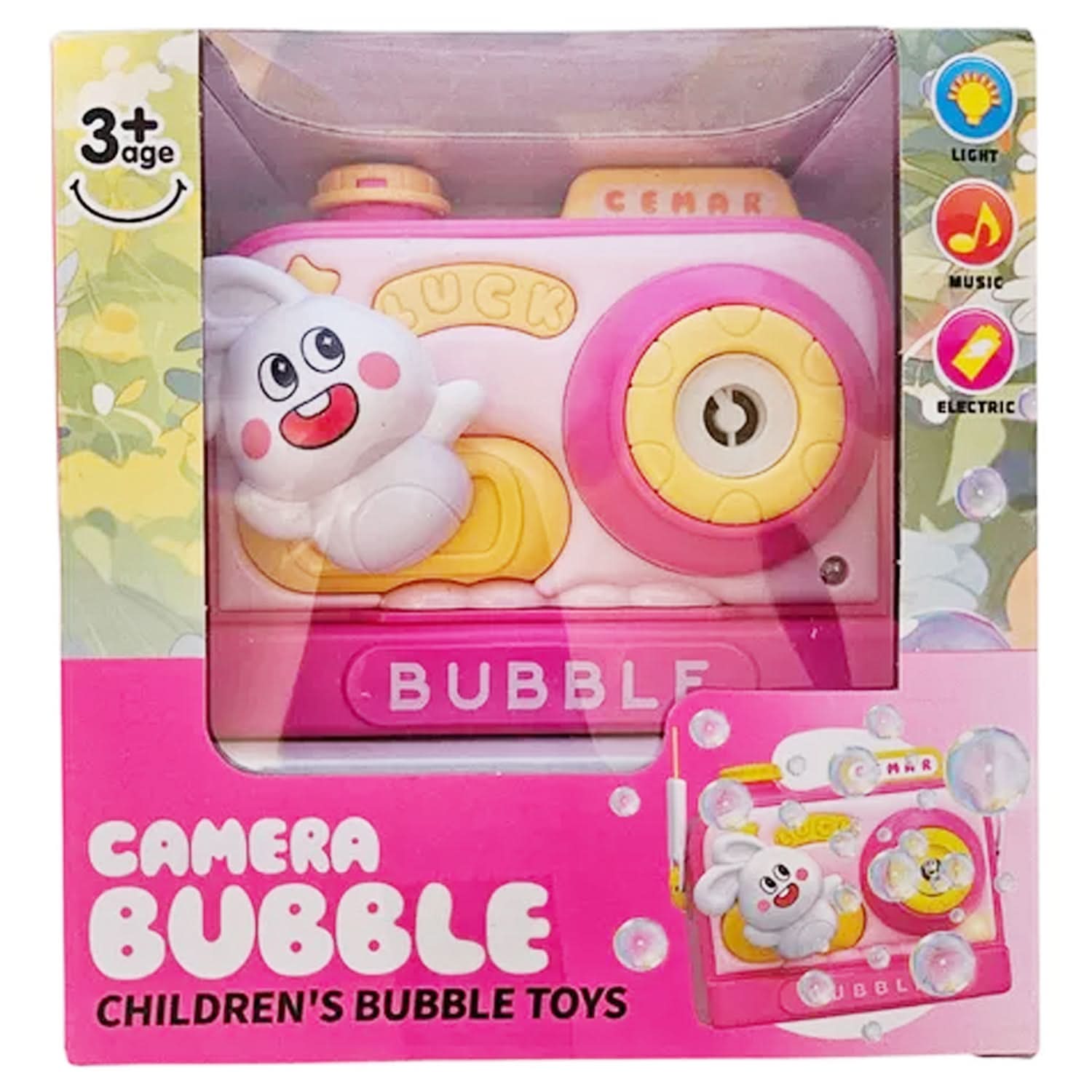 Bubble Camera For Kids - Pink, Non-Remote Control, Chase Value, Chase Value