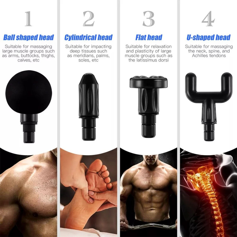 Profession Portable 4 in 1  Hand Held Body Massage Gun, Massagers, Chase Value, Chase Value