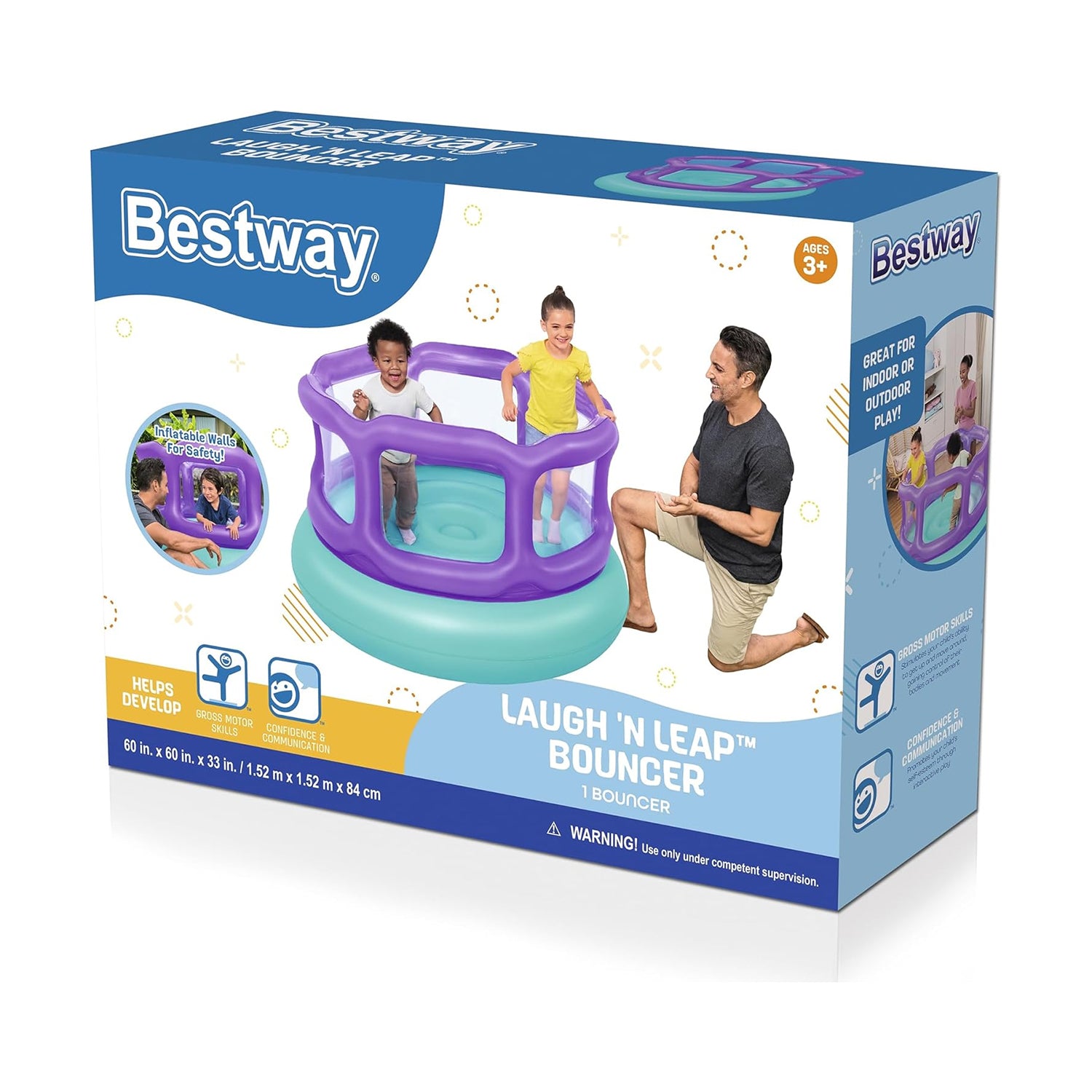 Bestway Inflatable Jumping Balloon Bouncer 60" X 60" X 33", Swimming, Chase Value, Chase Value