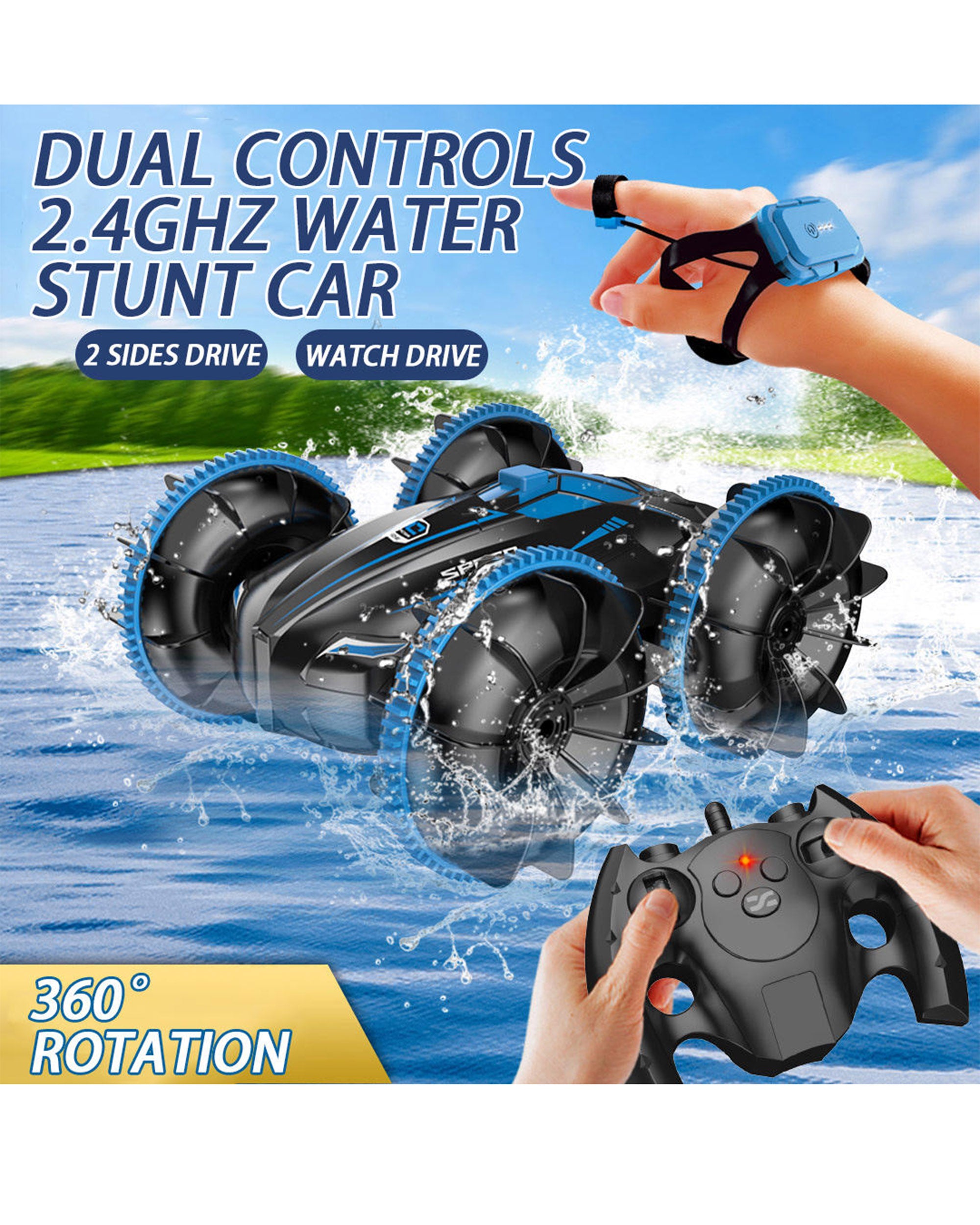 Kids Remote Control Stunt Car
