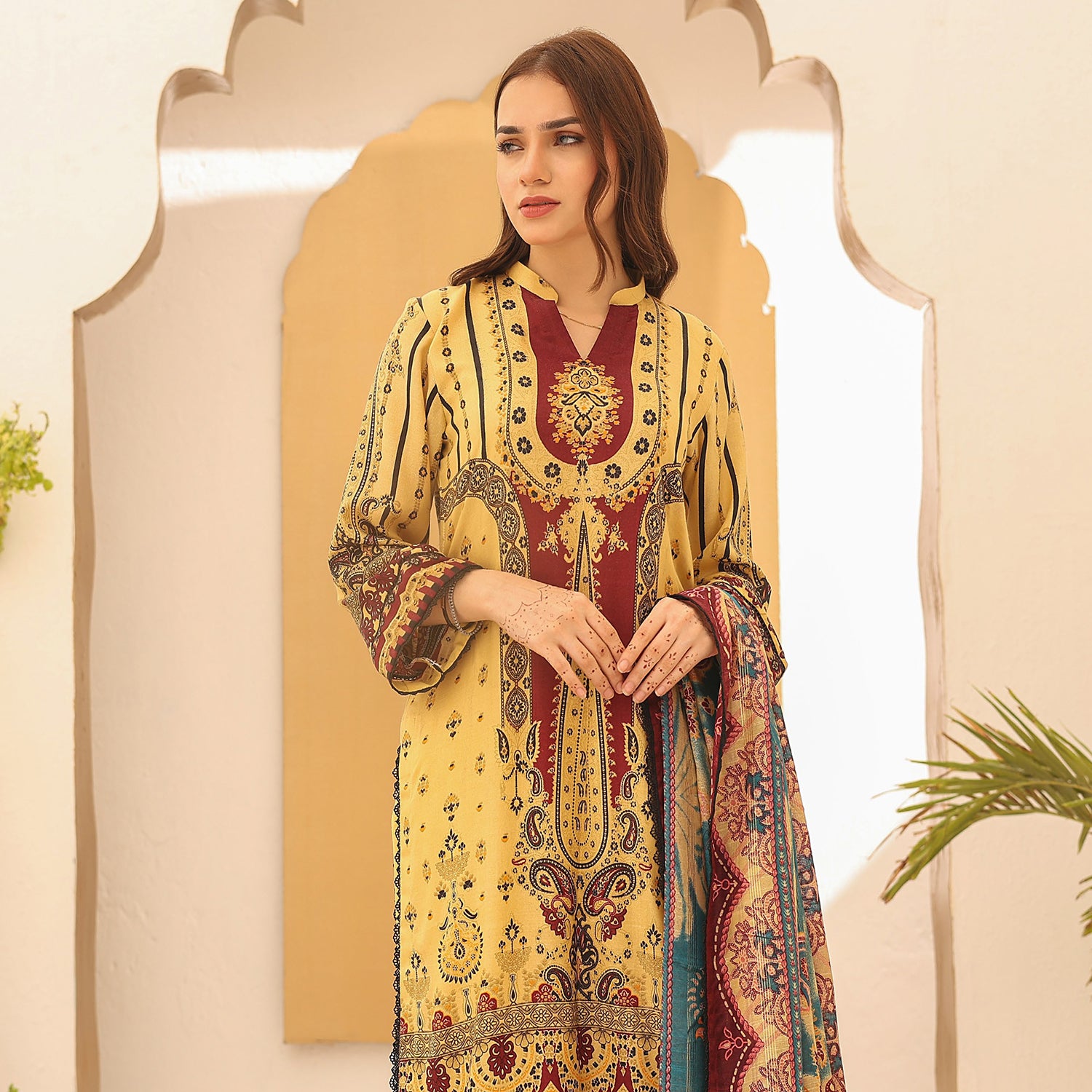 Laiba By SN Cloth Printed Unstitched 3 Pcs Suit - 1, Women, 3Pcs Shalwar Suit, Chase Value, Chase Value