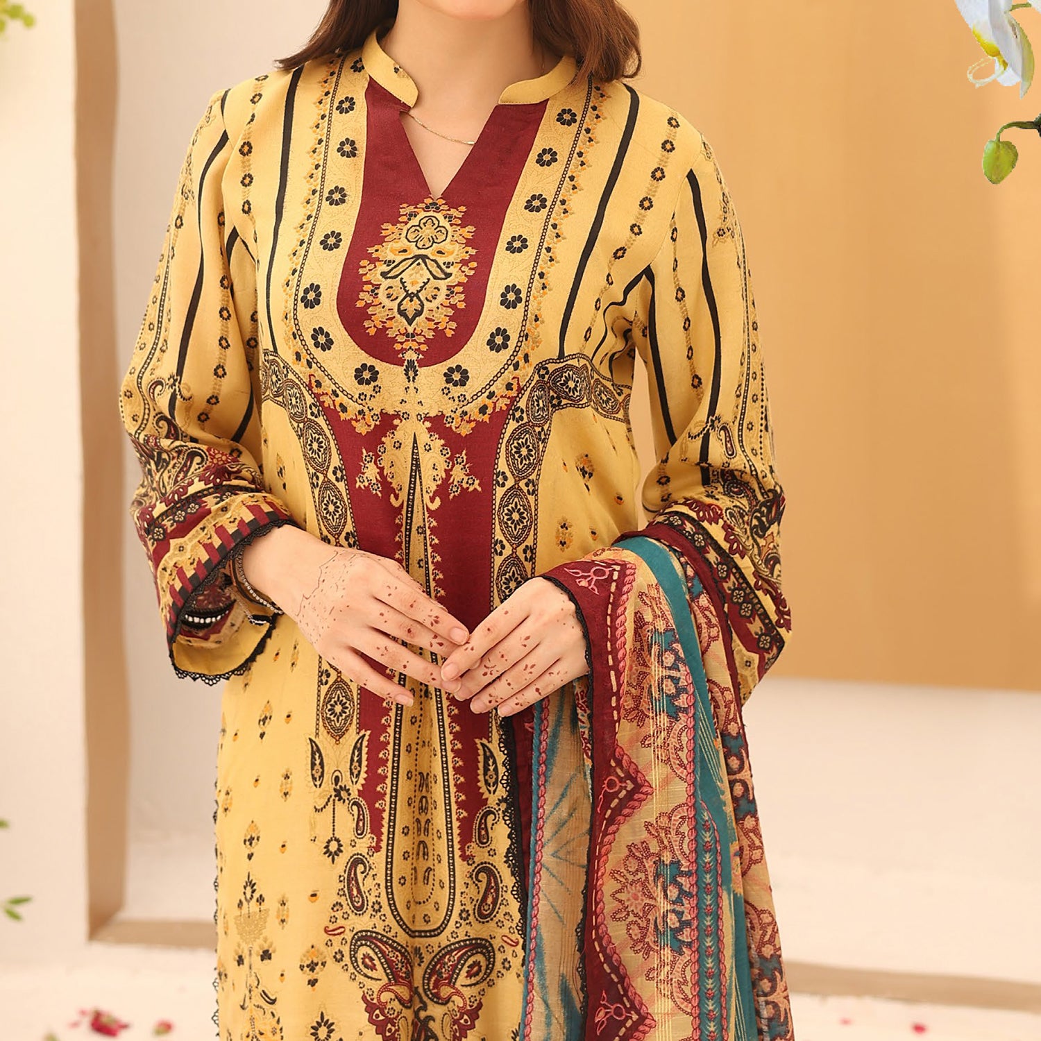 Laiba By SN Cloth Printed Unstitched 3 Pcs Suit - 1, Women, 3Pcs Shalwar Suit, Chase Value, Chase Value