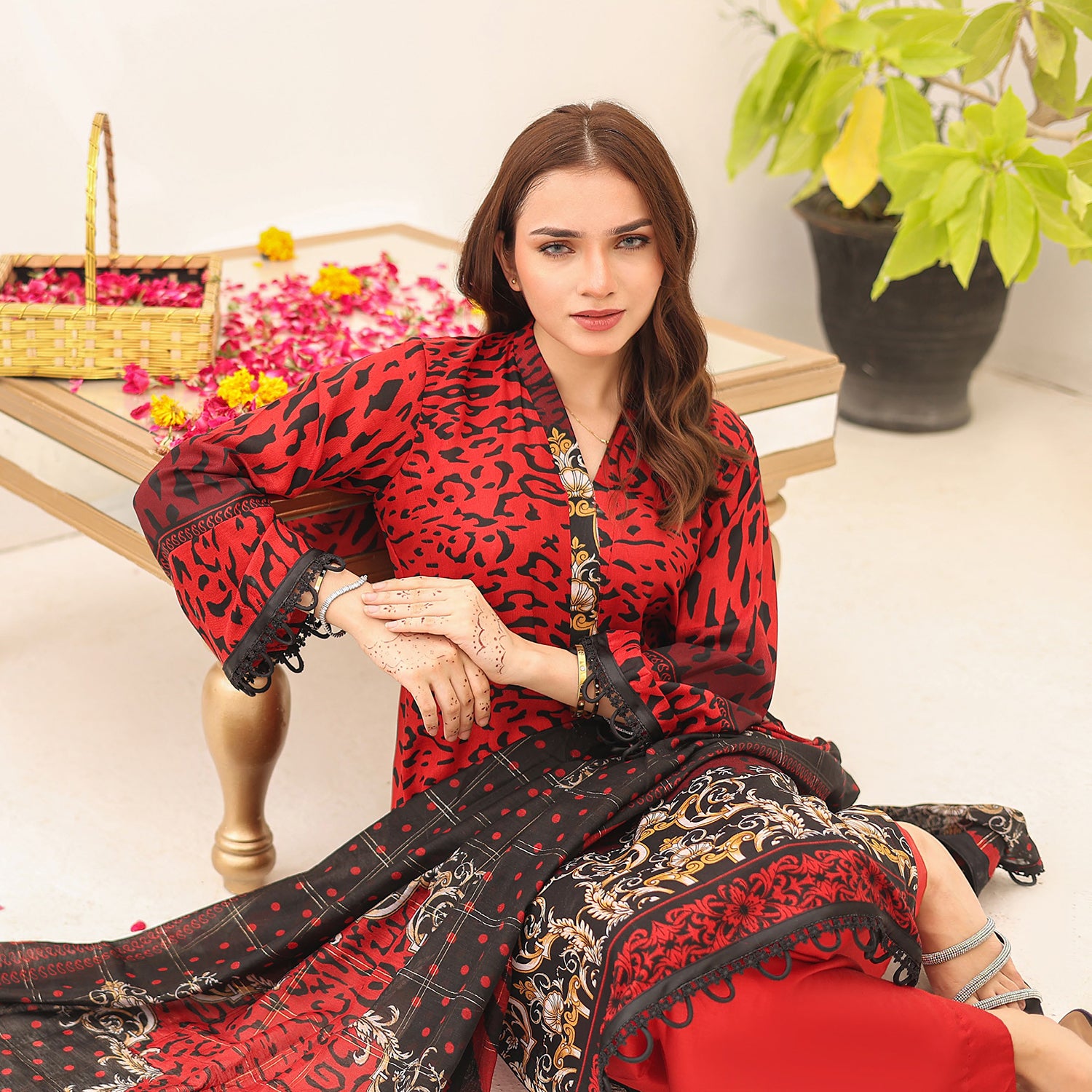 Laiba By SN Cloth Printed Unstitched 3 Pcs Suit - 2, Women, 3Pcs Shalwar Suit, Chase Value, Chase Value