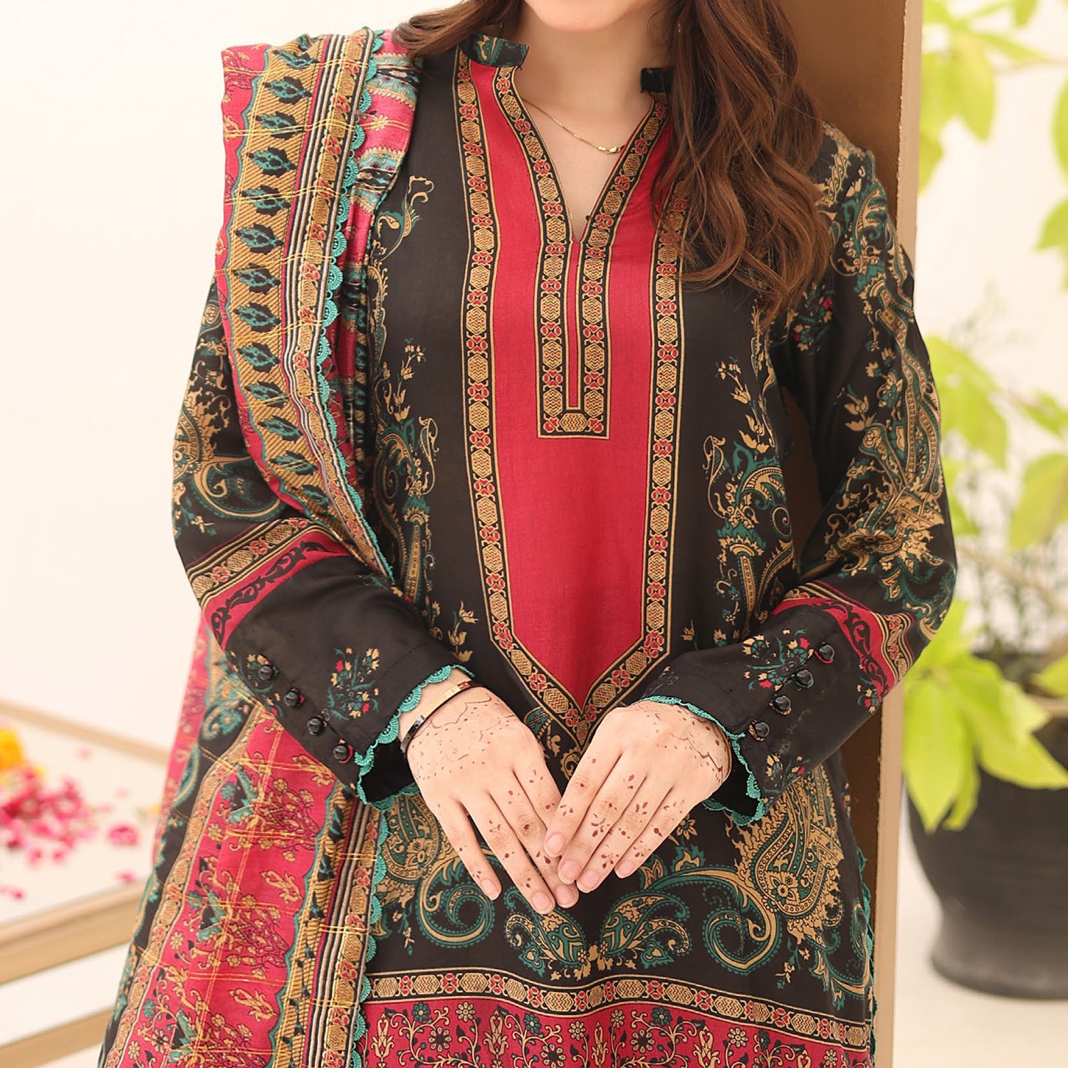 Laiba By SN Cloth Printed Unstitched 3 Pcs Suit - 3, Women, 3Pcs Shalwar Suit, Chase Value, Chase Value