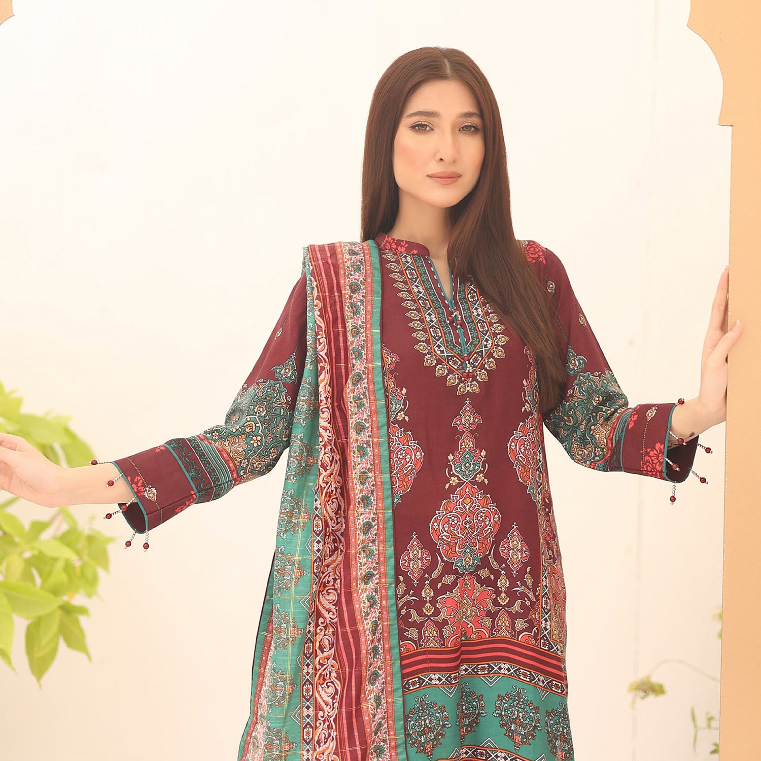 Laiba By SN Cloth Printed Unstitched 3 Pcs Suit - 5, Women, 3Pcs Shalwar Suit, Chase Value, Chase Value