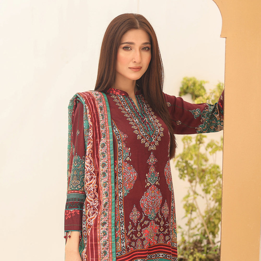 Laiba By SN Cloth Printed Unstitched 3 Pcs Suit - 5, Women, 3Pcs Shalwar Suit, Chase Value, Chase Value
