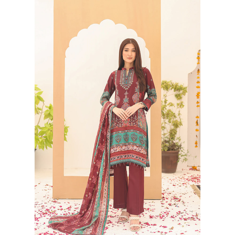 Laiba By SN Cloth Printed Unstitched 3 Pcs Suit - 5, Women, 3Pcs Shalwar Suit, Chase Value, Chase Value