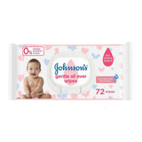 Johnson's Gentle All Over Baby Wipes, 72-Pack, Diapers & Wipes, John & Sons, Chase Value