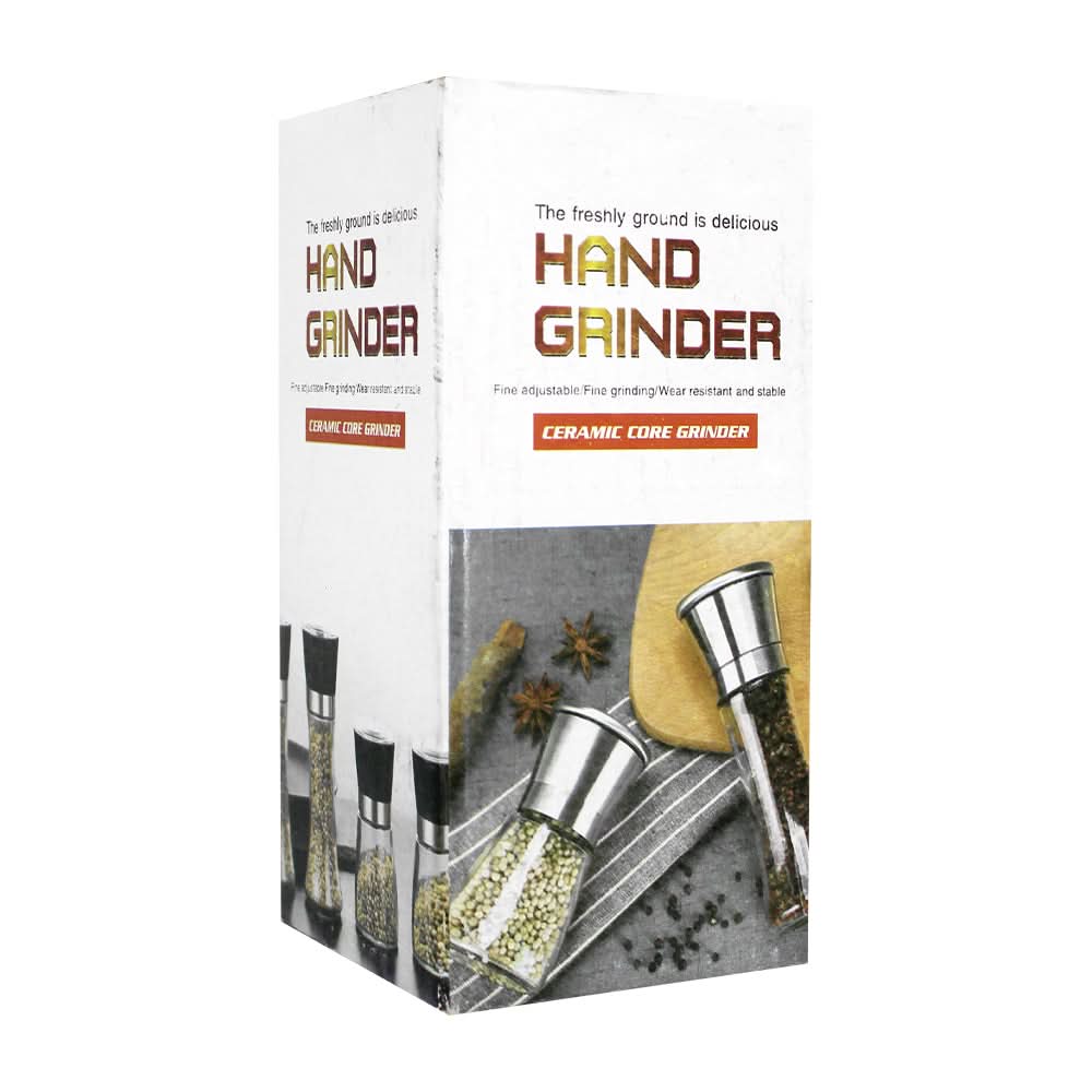 Manual Durable Hand Glass Spice Grinder - Black, Kitchen Accessories, Chase Value, Chase Value
