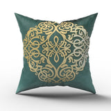 Golden Print Cushion - Dark Green, Cushions & Pillows, Chase Value, Chase Value