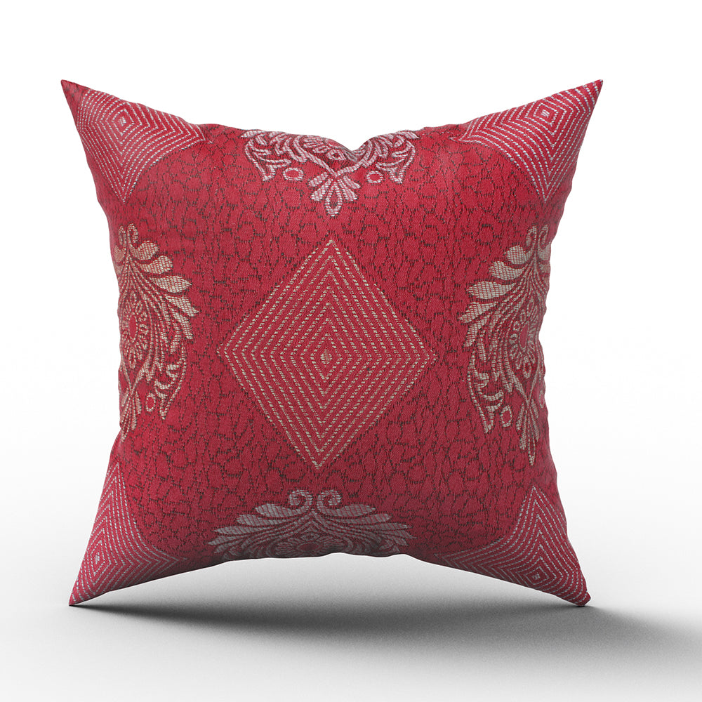 Jacquard Cushion - Maroon, Cushions & Pillows, Chase Value, Chase Value