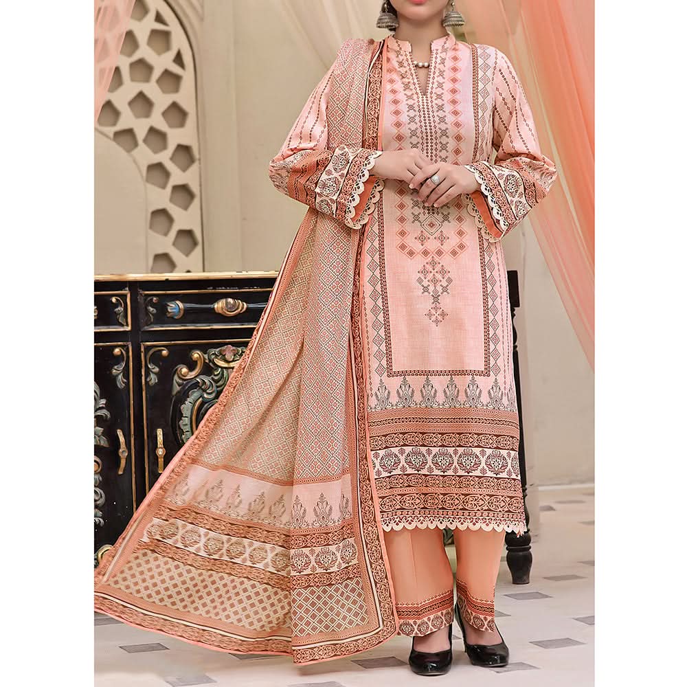 Vs Ayesha Alishba Printed Lawn Suit Unstitched 3Pcs - 222, Women, 3Pcs Shalwar Suit, VS Textile, Chase Value