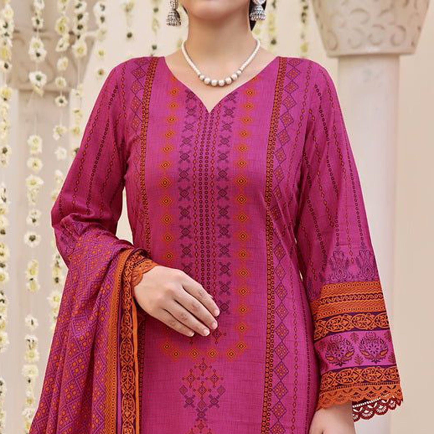 VS-AYESHA ALISHBA Cambric Printed Unstitched 3pcs Suit - 223, Women, 3Pcs Shalwar Suit, VS Textile, Chase Value