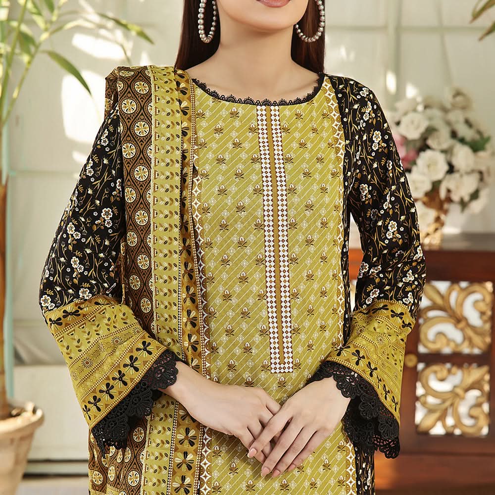 Vs Ayesha Alishba Printed Lawn Suit Unstitched 3Pcs - 224, Women, 3Pcs Shalwar Suit, VS Textile, Chase Value