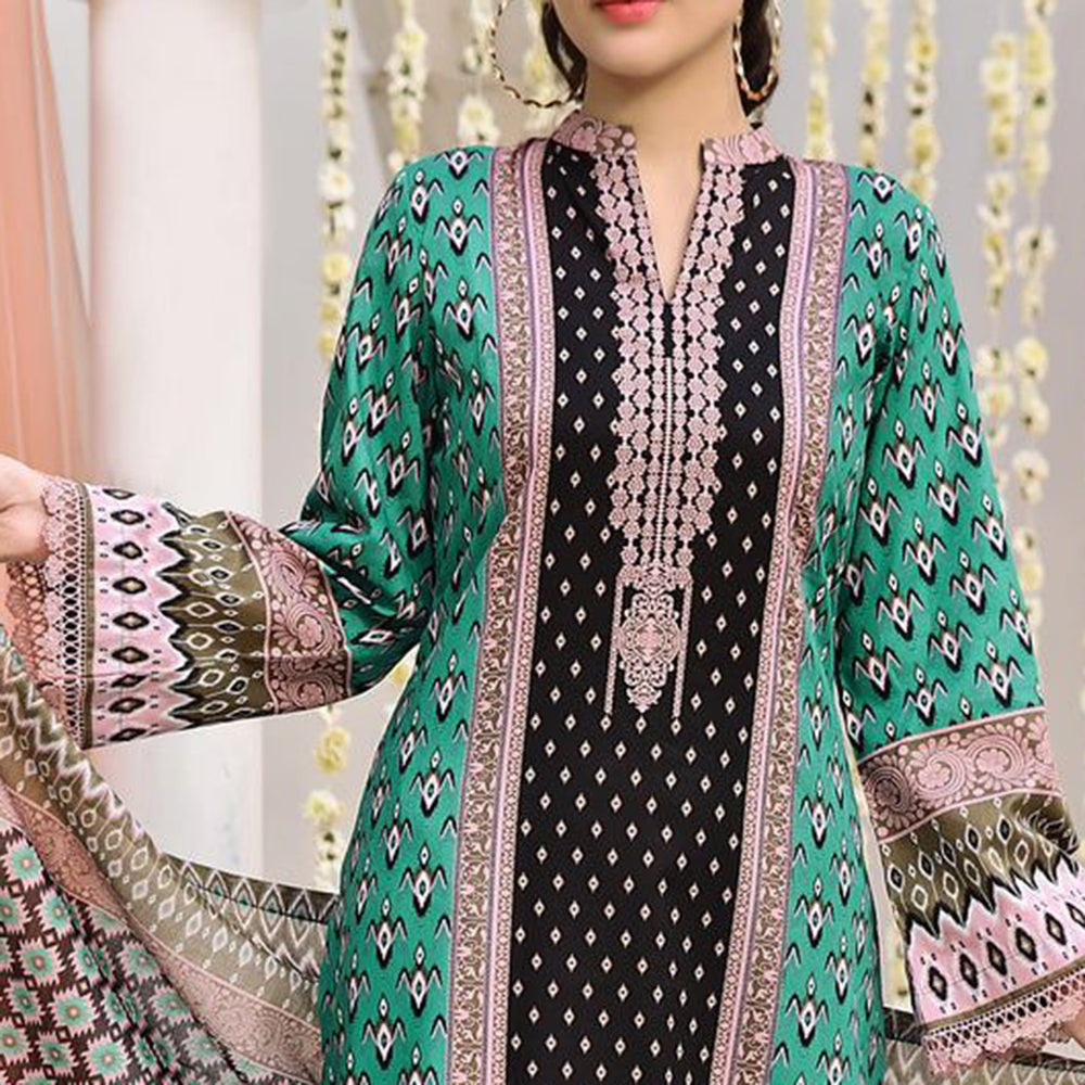 VS-AYESHA ALISHBA Cambric Printed Unstitched 3pcs Suit - 228, Women, 3Pcs Shalwar Suit, VS Textile, Chase Value