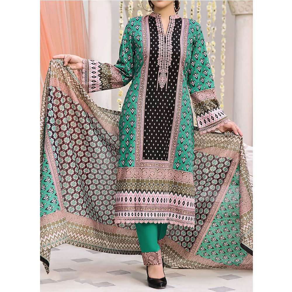Vs Ayesha Alishba Printed Lawn Suit Unstitched 3Pcs - 228, Women, 3Pcs Shalwar Suit, VS Textile, Chase Value