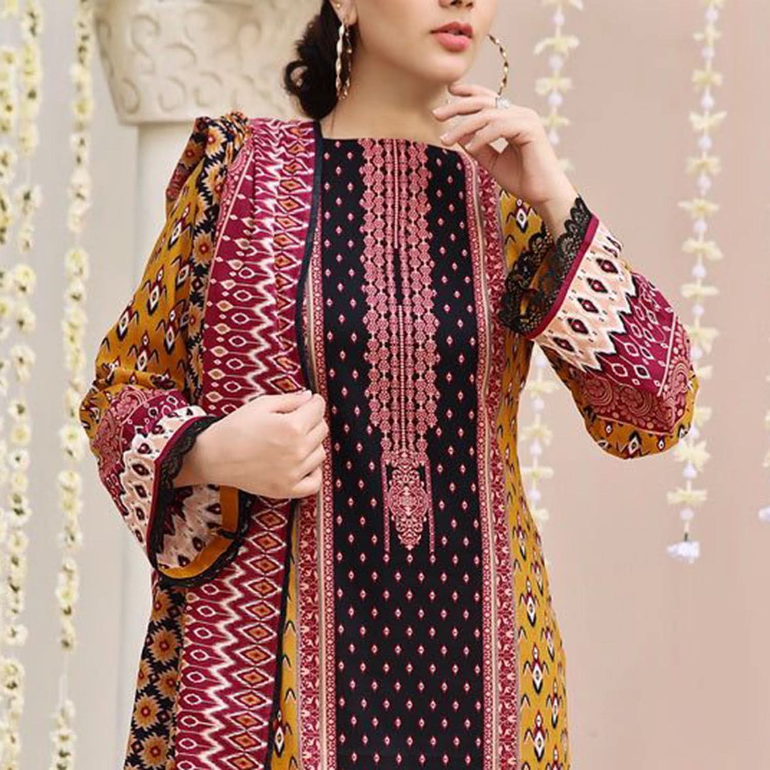 VS-AYESHA ALISHBA Cambric Printed Unstitched 3pcs Suit - 229, Women, 3Pcs Shalwar Suit, VS Textile, Chase Value