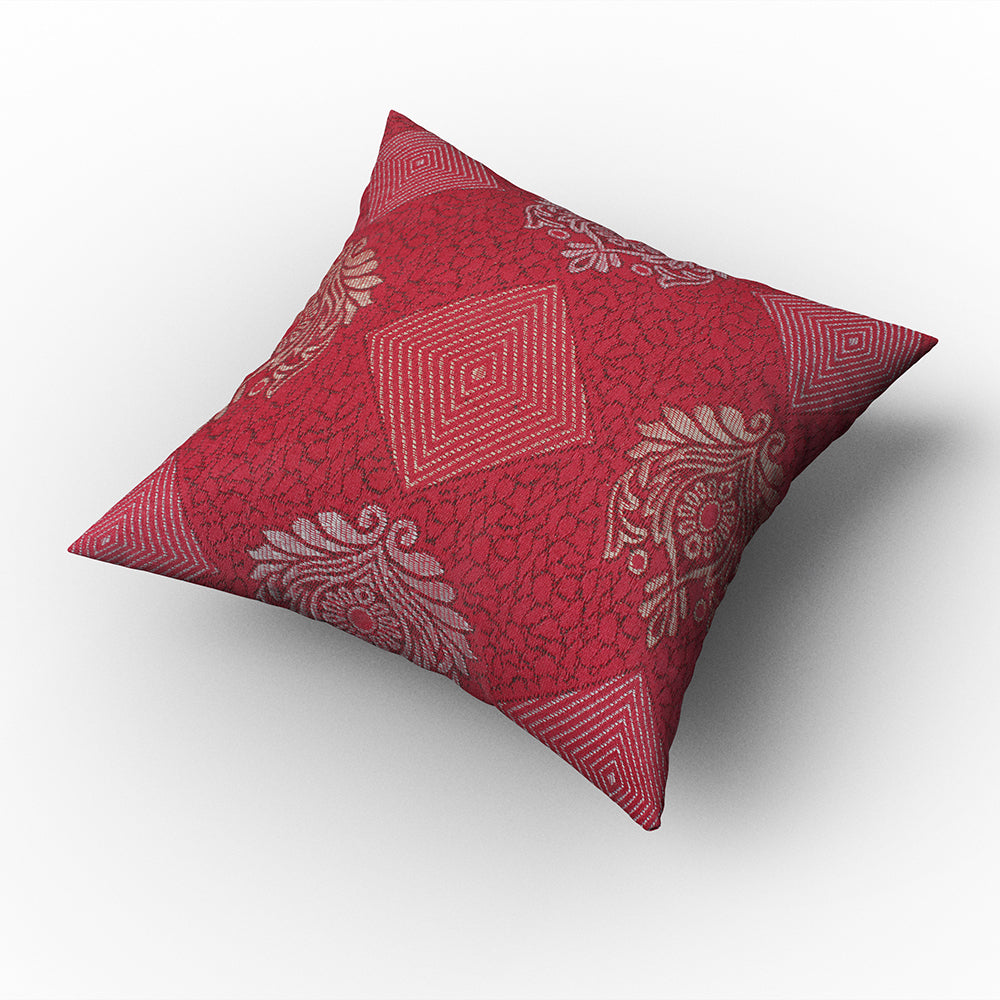 Jacquard Cushion - Maroon, Cushions & Pillows, Chase Value, Chase Value